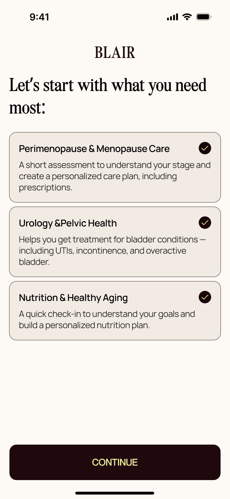 Blair app
